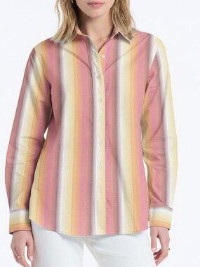 ROBERT GRAHAM Striped Multicolor Shirt Size 6